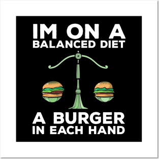 Funny Diet Burger Meme Weightloss Gym Workout Fitness Gift Posters and Art